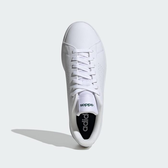 Кросівки adidas Advantage Base 2.0 унісекс, білі з зеленим (Cloud White/Collegiate Green), розмір 42 2/3 EU