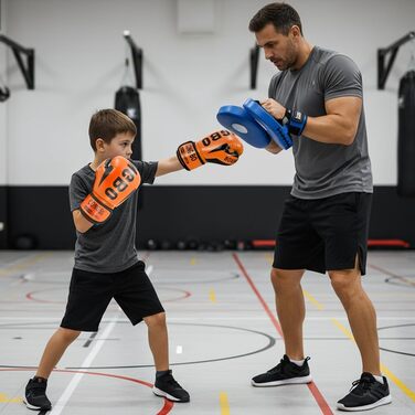 Боксерські рукавички для дітей 6 oz, Orange - для тренувань та спарингу (3-12 років)