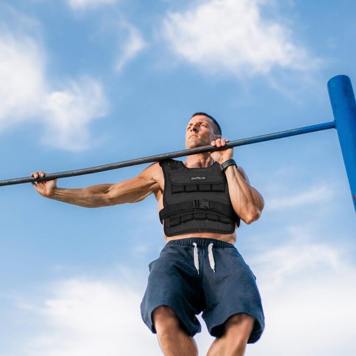 Вага для тренувань DH FitLife, регульована, 10/20 кг, чорна | Вага для бігу та силових тренувань, для жінок та чоловіків