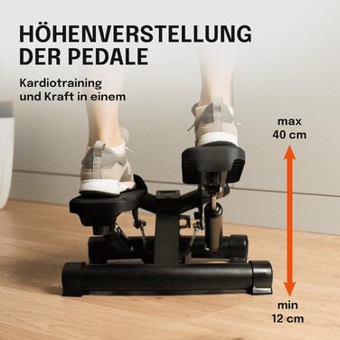 Степпер для дому з еспандерами 120 кг, Twist Mini Stepper з регульованою висотою педалей і гідравлічними циліндрами, тренажер для всього тіла з опором, модель Z2
