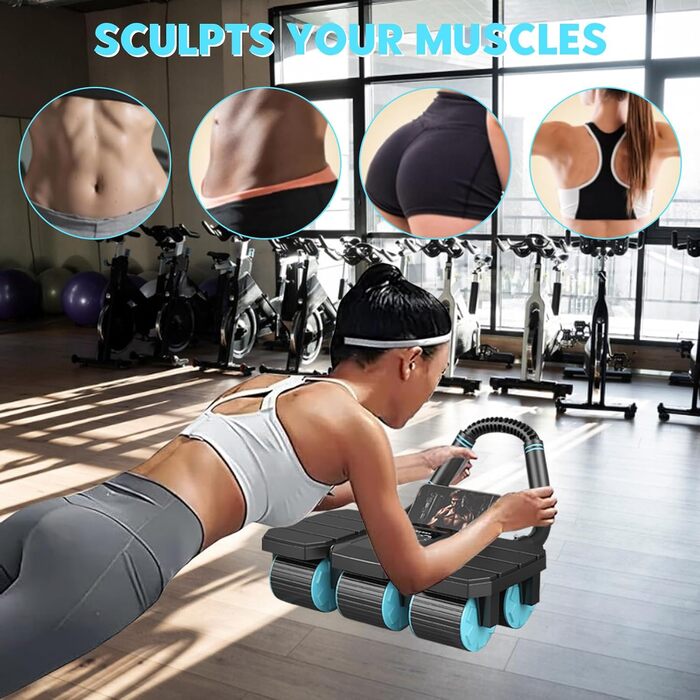 Ролер для пресу автоматичний з 8 підпоруками, до 150 кг, для тренування пресу вдома