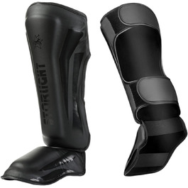 Захист ніг для Муай Тай, бойових мистецтв, з захистом гомілки та зап'ястя, чорний