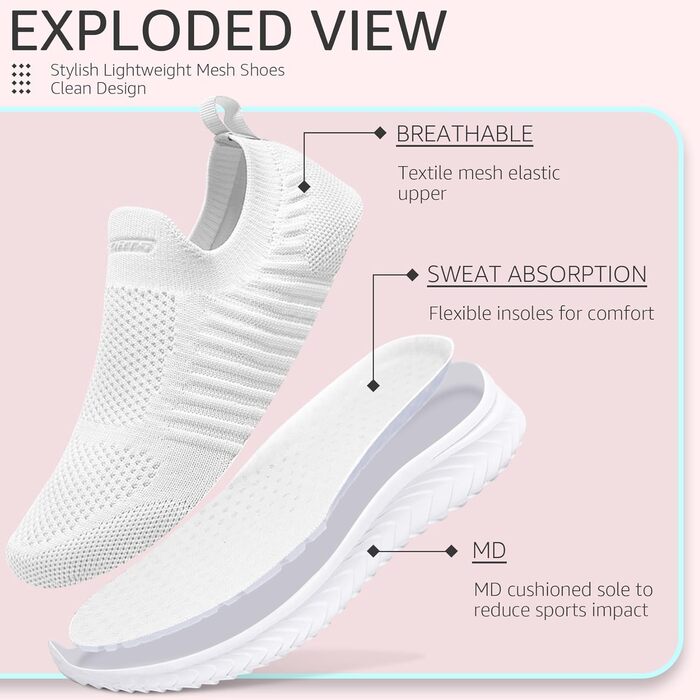 Жіночі кросівки Littleplum: дихаючі, легкі, для бігу та спорту. Чорно-білі, розмір 37 EU