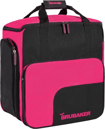 Чохол для лижних черевиків BruBaker Superfunction - рюкзак для лижних черевиків, шолома, рукавичок та одягу - чорно-рожевий