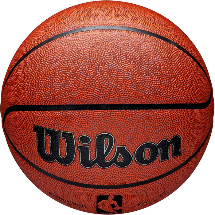 Баскетбольний м'яч Wilson NBA Authentic Series для залу та вулиці, розмір 7, помаранчевий, універсальний