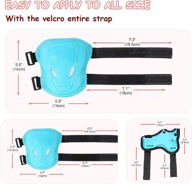 Дитячий шолом Kinder: для велосипеда, ролера, скейтборда (2-16 років), Aqua Set