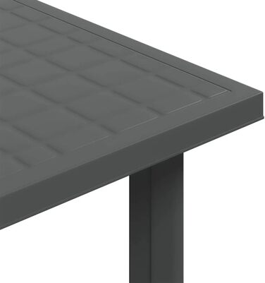 Садовий стіл vidaXL 101x68x72 см, пластиковий, чорний, з отвором для парасольки - для балкона та саду