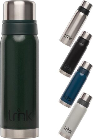 Термос trnk Outdoor polar 2, 750 мл, нержавіюча сталь, BPA-free, з 2 чашками, тримає тепло 24 години, підходить для посудомийної машини, зелений
