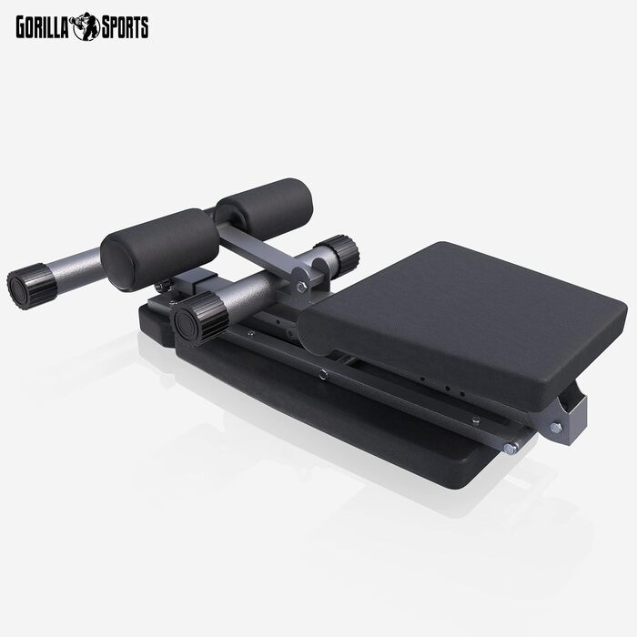 GORILLA SPORTS® Складана лавка для жиму, 8-позиційна спинка, 4-позиційне сидіння, з утримувачем для ніг, універсальна тренувальна лавка до 200 кг