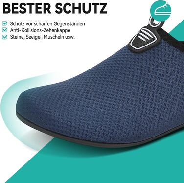 Шкарпетки для плавання та водних видів спорту для жінок та чоловіків. Швидковисихаючі шкарпетки для пляжу, басейну, йоги, серфінгу. Розміри 35-47 EU, блакитні.