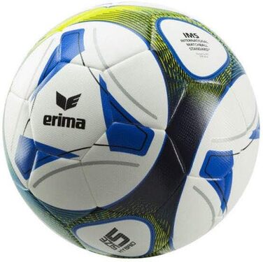 Гібридний футбольний м'яч Erima Hybrid Training 5 для дорослих, синьо-лаймовий