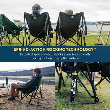 Зручне крісло-гойдалка GCI Outdoor Kickback для відпочинку на природі, Heathered Indigo (Terra)