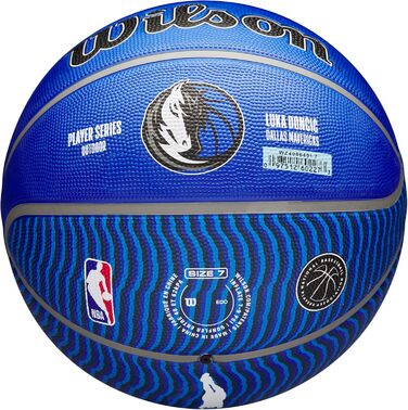 Баскетбольний м'яч WILSON NBA Luka Doncic, для вулиці, розмір 7, 17,8–74,9 см, міні