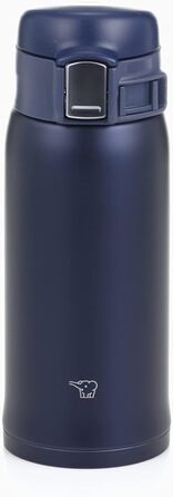 Термос-бутилка Zojirushi SM-SF36-AD, 360 мл, нержавіюча сталь, пряме пиття, з кнопкою відкривання, синій