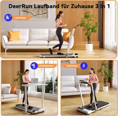 Бігова доріжка DeerRun Raceable для дому, макс. 136 кг, складана, з APP-керуванням, тренуваннями та змаганнями, підходить для офісу та сучасних пристроїв