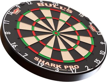 Професійна дартс-дошка Bull's Shark Pro з вбудованим дротом, без дроту, з монтажною системою, високоякісна мішень для дартсу