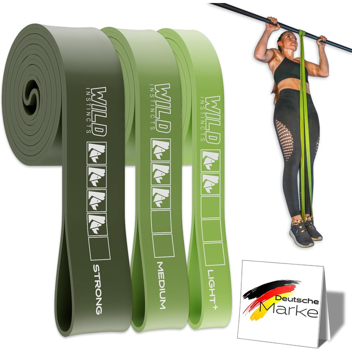 Стрічки для силових тренувань / Стрічки для підтягувань, набір фітнес-стрічок 3 шт. (LIGHT+, MEDIUM, STRONG) + Сумка + Тренувальний додаток