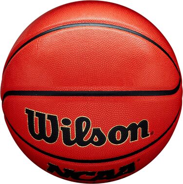 Баскетбольний м'яч Wilson NCAA Legend Orange/Black для гри в приміщенні та на вулиці, 6 шт.