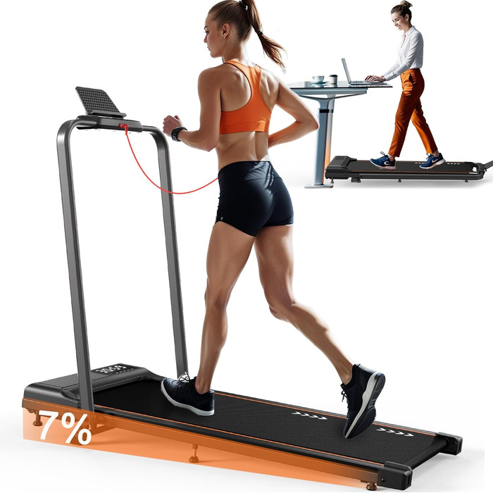 Бігова доріжка для дому Walking Pad, 2.25/2.5HP мотор, навантаження до 120 кг, швидкість 1-12 км/год, з нахилом, 7-шарове покриття, не потребує встановлення
