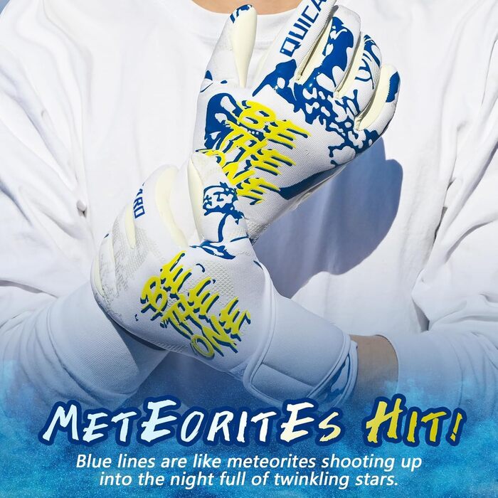 Футбольні рукавички Torwarthandschuhe: чудове зчеплення, для дітей, юніорів та дорослих, зелені (7, C-Weiß)