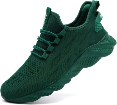 Чоловічі спортивні кросівки для бігу, тенісу, занять фітнесу та прогулянок. Легкі, дихаючі, темно-зелені (42 EU)