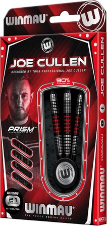 Дартс WINMAU Joe Cullen Special Edition, 90% вольфрам, 21 г, сталевий наконечник, з оперенням і стрижнями