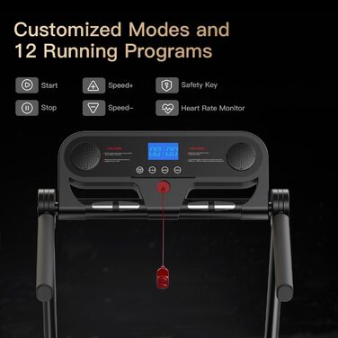 Електричний біговий тренажер YUMBOT M5: компактний, складний, до 12 км/год, LED-дисплей, тримач для планшету