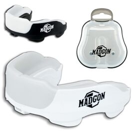 Капа для захисту зубів MADGON Premium для боксу, MMA, хокею - біла, з кейсом