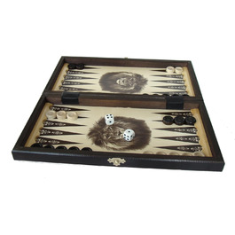 Набір шахів 3 в 1 Abio: шахи, шашки, нарди. Дерев'яне шахове поле 35,5x35,5 см. Якісний, складаний набір для дорослих.