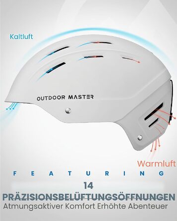 Унісекс шолом для гірських лиж та сноуборду OutdoorMaster Kelvin II з системою вентиляції, для чоловіків, жінок та підлітків