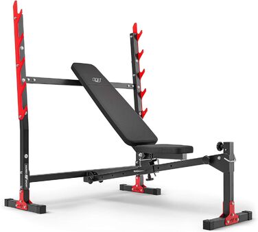 Регульована лава для жиму Marbo Sport MH-L107 2.0 з тримачем для штанги, чорна, вироблено в ЄС