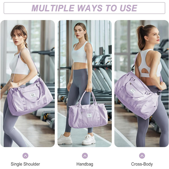 Спортивна сумка HYC00 для жінок та чоловіків, дорожня/гімнастична сумка з відділенням для мокрого одягу та взуття, сумка для плавання, йоги, тренувань, армійного стилю (зелений)