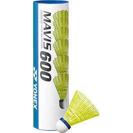 Волан для бадмінтону Yonex Mavis 600, нейлон, середній темп, 6 шт., жовтий