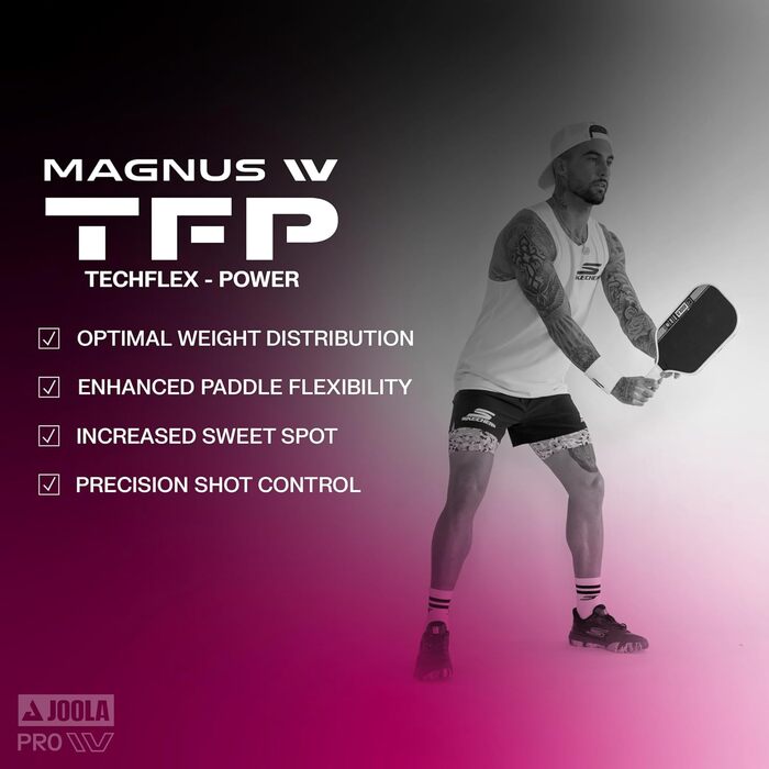 Падл для піклболу JOOLA Pro IV: карбонова поверхня, технологія Magnus, 16 мм