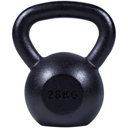 Гиря GORILLA SPORTS 2-32 кг, чавунна, для фітнесу, срібляста або чорна, захист підлоги, набір або окремо