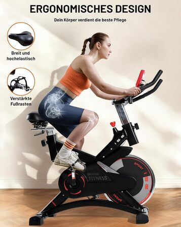 Велотренажер ISE з регулюванням навантаження та LCD-монітором, Indoor Bike для дому