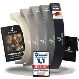 Еластичні стрічки для фітнесу: короткі, преміум-латекс, стрічки опору, міні-петлі, тера-стрічки, фітнес, спорт, стрічки для силових тренувань, фітнес-стрічки Бежево-сірий