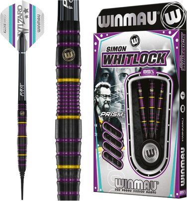 Професійний дартс-набір WINMAU Simon Whitlock 85% Pro-Series 18/20 г, м'які вістря, з крилами та стрижнями