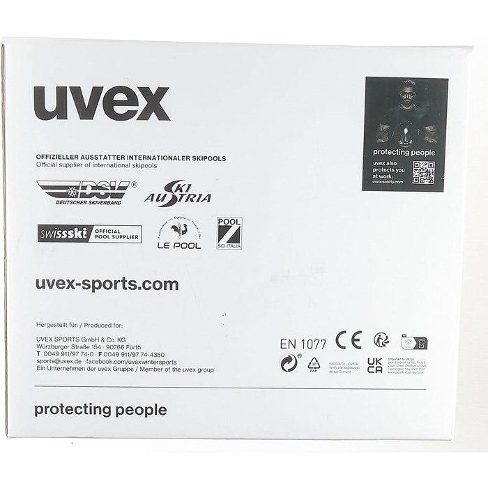 Лижний шолом uvex instinct visor з візором для жінок і чоловіків, біло-чорний матовий, розмір 56-58 см, індивідуальне регулювання