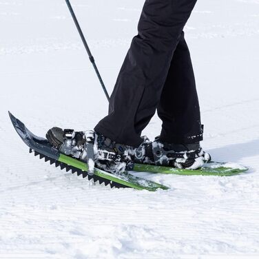 Снігоступи outdoorer SnowClimber M 25'' із підйомною п'ятою та кріпленням, для активних прогулянок, зелені