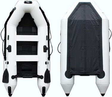 Надувний човен AQUAPARX 330PRO MKIII білий для риболовлі, 5 осіб, вантажопідйомність 450 кг, стійкий, швидкий, для будь-якої погоди, під підвісний мотор