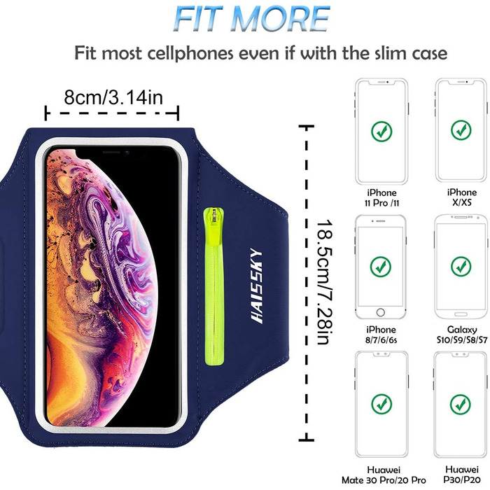 Спортивний браслет для телефону Guzack: універсальний, для бігу, до 6.9' (iPhone, Samsung, Huawei, Xiaomi)