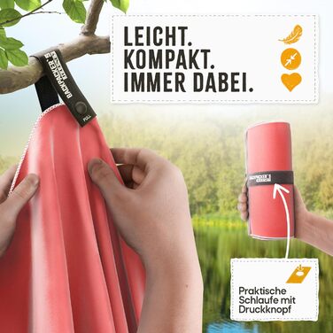 Рушники з мікрофібри для туризму Backpacker's Journey: комплекти S, M, L, XL. Легкі, швидковисихаючі, поглинаючі та антибактеріальні. SET: XL&L (з 2 кишенями) та SET: XL&L&M (з 3 кишенями). Кольори: бірюзовий, лососевий.
