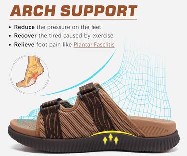 Ортопедичні чоловічі сандалії KuaiLu: спортивні, з товстим ущільненням, для відпочинку та спорту, з регульованим ремінцем та підтримкою склепіння стопи при фасціїті