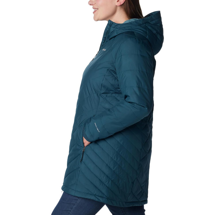 Жіноча зимова подовжена куртка з капюшоном Columbia First Generation Heavenly Long Hooded Jacket, колір Night Wave, розмір S