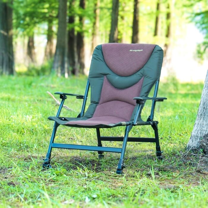 Крісло для риболовлі MK Angelsport 5 Seasons Pro Carpchair – комфортне, розкладне, регульоване по висоті, до 130 кг