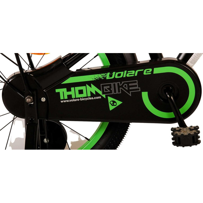 Дитячий велосипед Volare Thombike 18 дюймів для хлопчиків, чорний/зелений