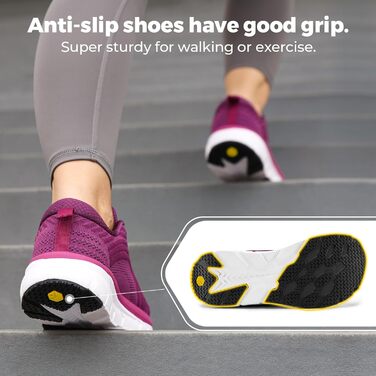 Жіночі кросівки для бігу FitVille з широкою стопою: дихаючі, легкі, зручні для ходьби (41 EU, фіолетовий)