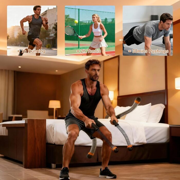 Битва-канат (2 шт.) для фітнесу, тренувань вдома, кардіо, HIIT, з регульованим опором