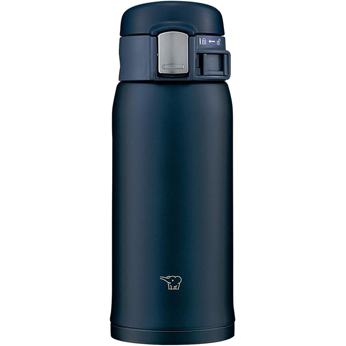 Термос-бутилка Zojirushi SM-SF36-AD, 360 мл, нержавіюча сталь, пряме пиття, з кнопкою відкривання, синій